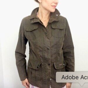 Barbour Olive Green - Brown Wax Jacket w/ Plaid Lining